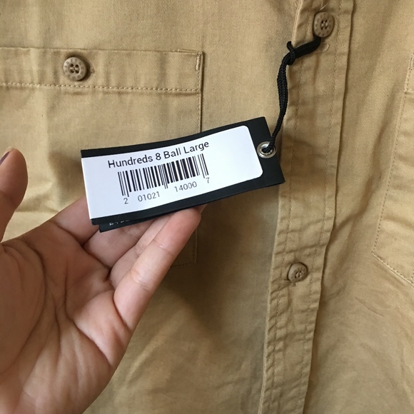 NWT The Hundreds khaki short sleeve button down - Picture 4 of 5